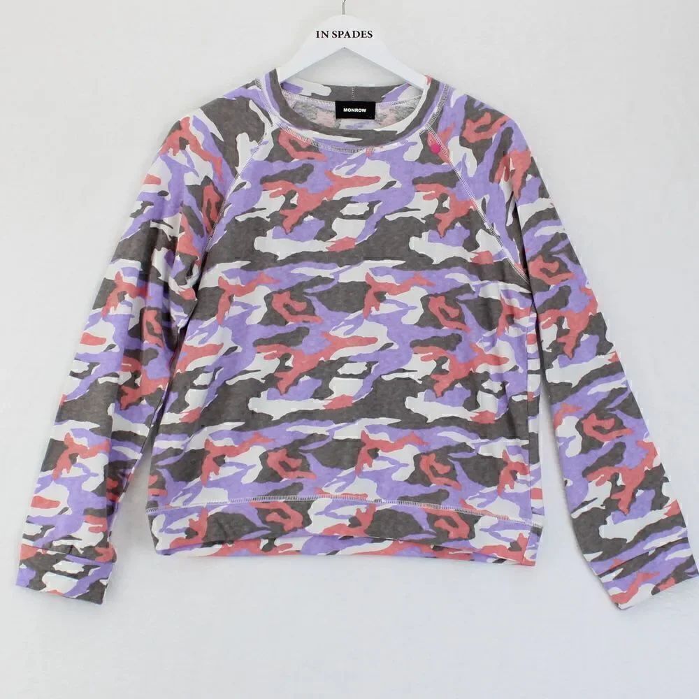 Monrow Supersoft Fleece Camo Sweatshirt
